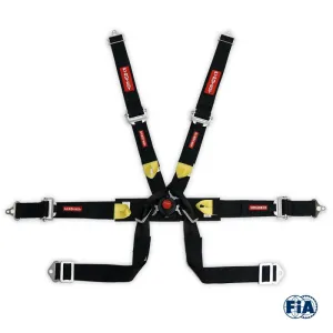 Pyrotect 6-Point Camlock Formula Car Harness - Width - Pull Up Adjust - Red