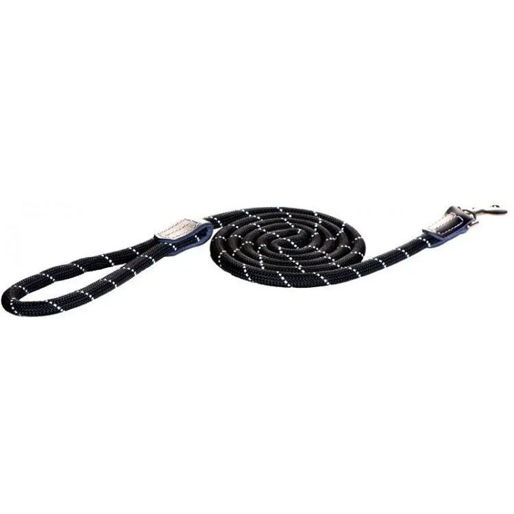 Rogz Classic Small Rope Dog Lead Black^^^