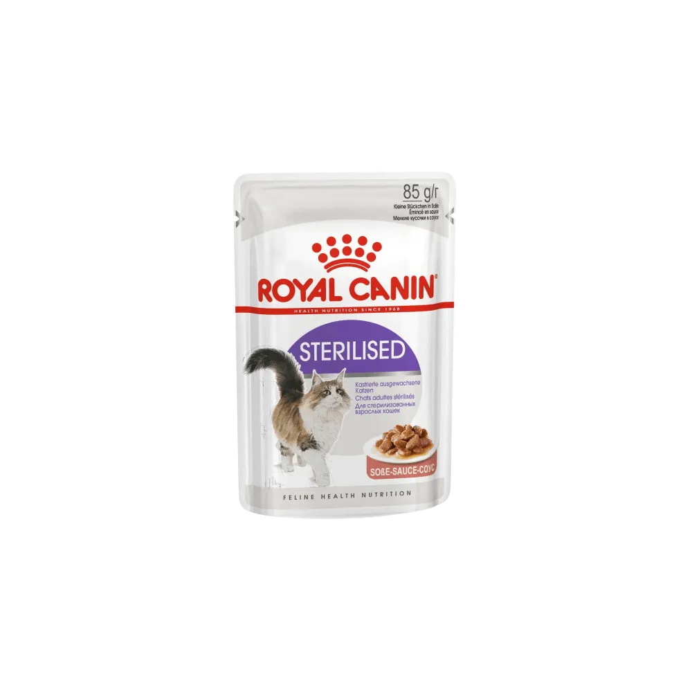 Royal Canin Feline Health Nutrition Sterilised Wet Cat Food 85g Pack of 12