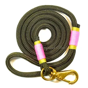 Rugged Hudson Leash: Salmon, Olive