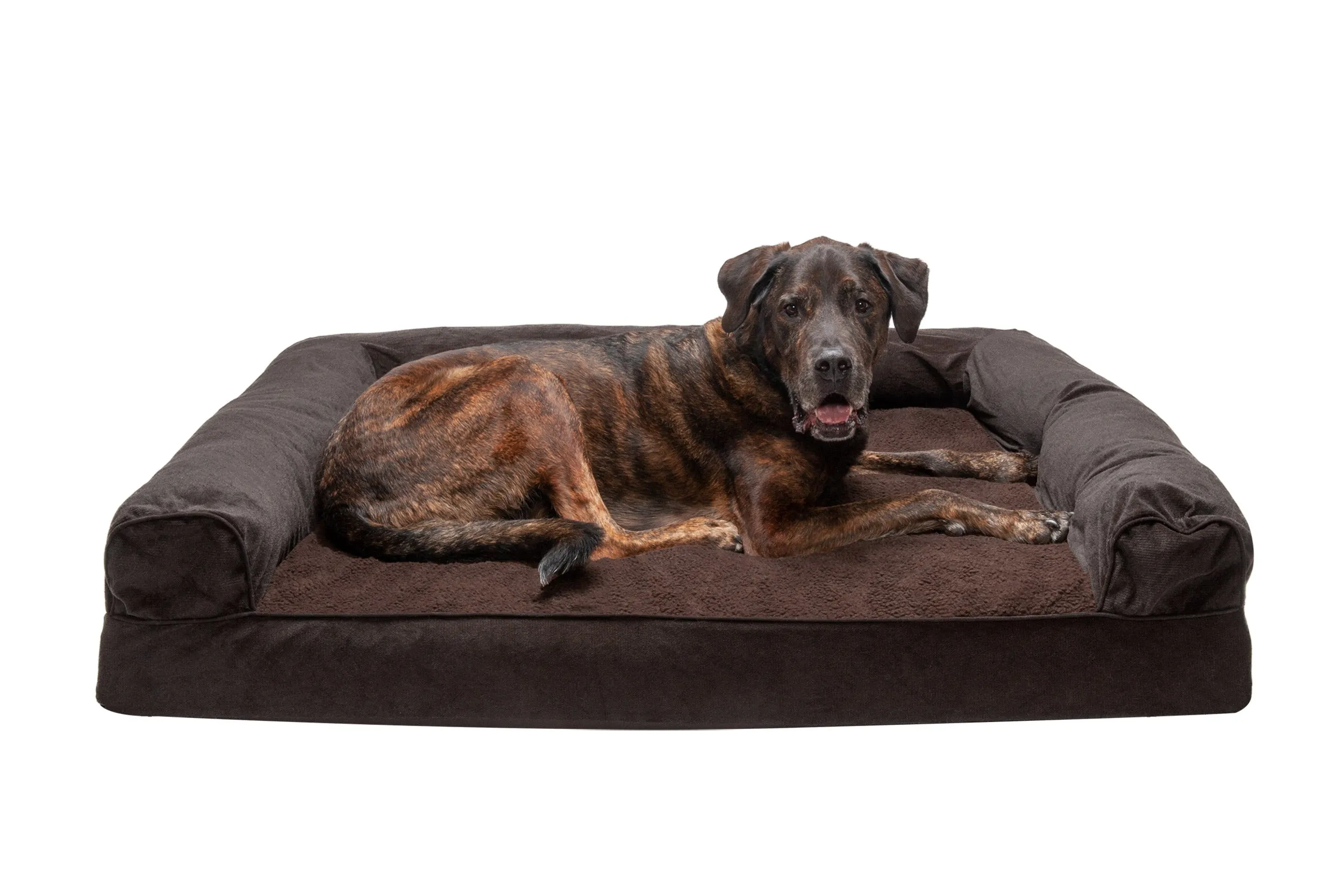 Sofa Dog Bed - Faux Fleece & Chenille