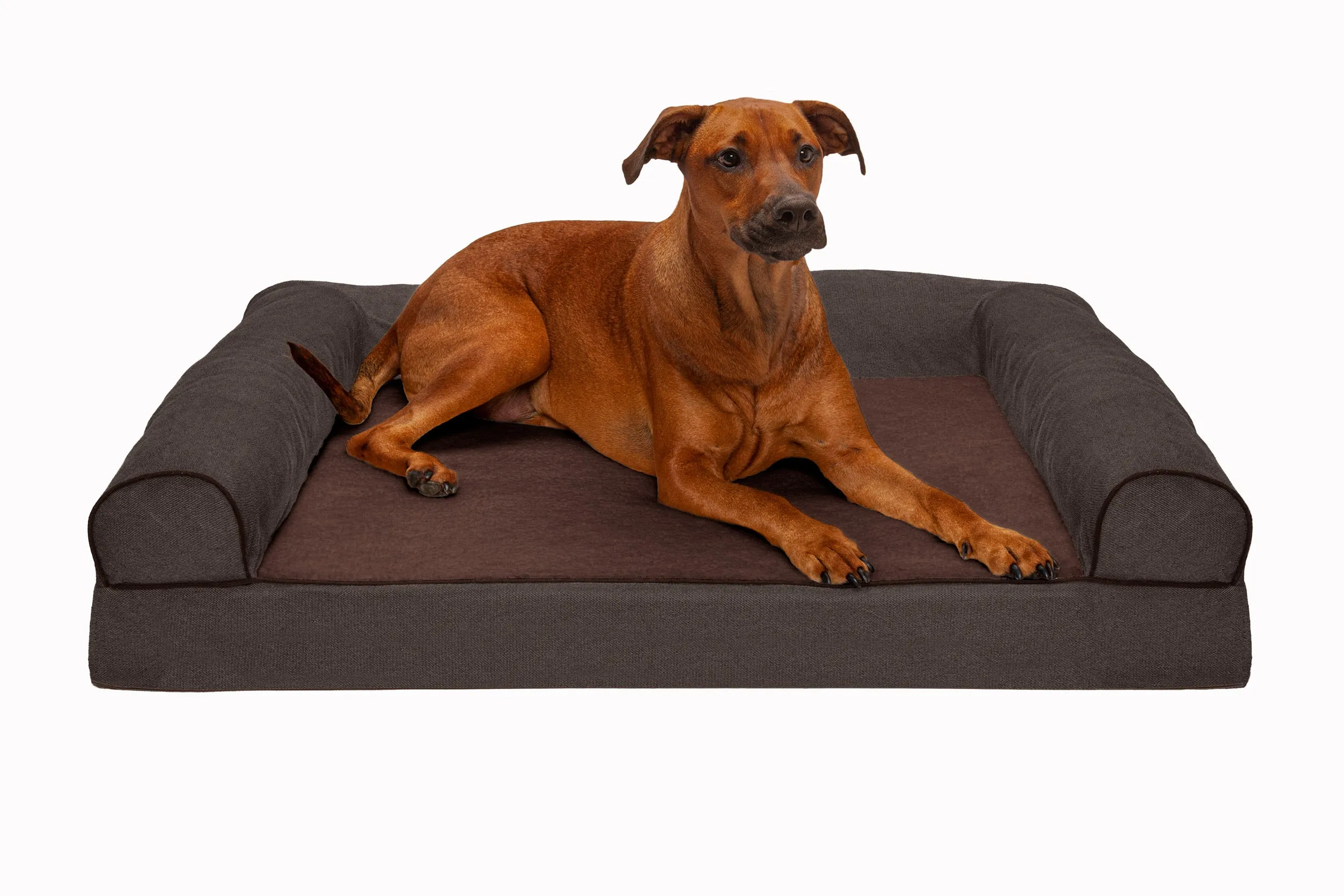 Sofa Dog Bed - Faux Fleece & Chenille