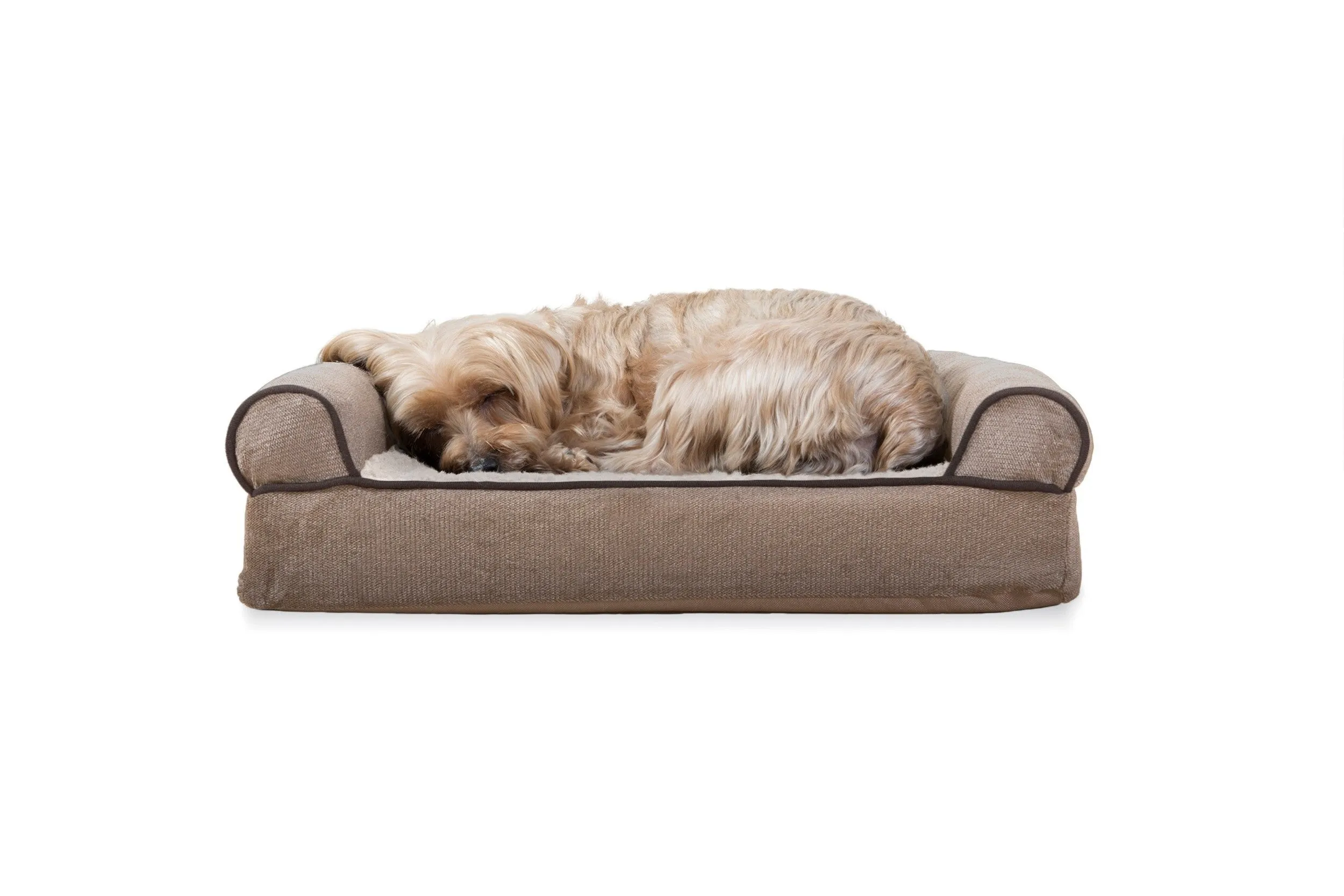 Sofa Dog Bed - Faux Fleece & Chenille