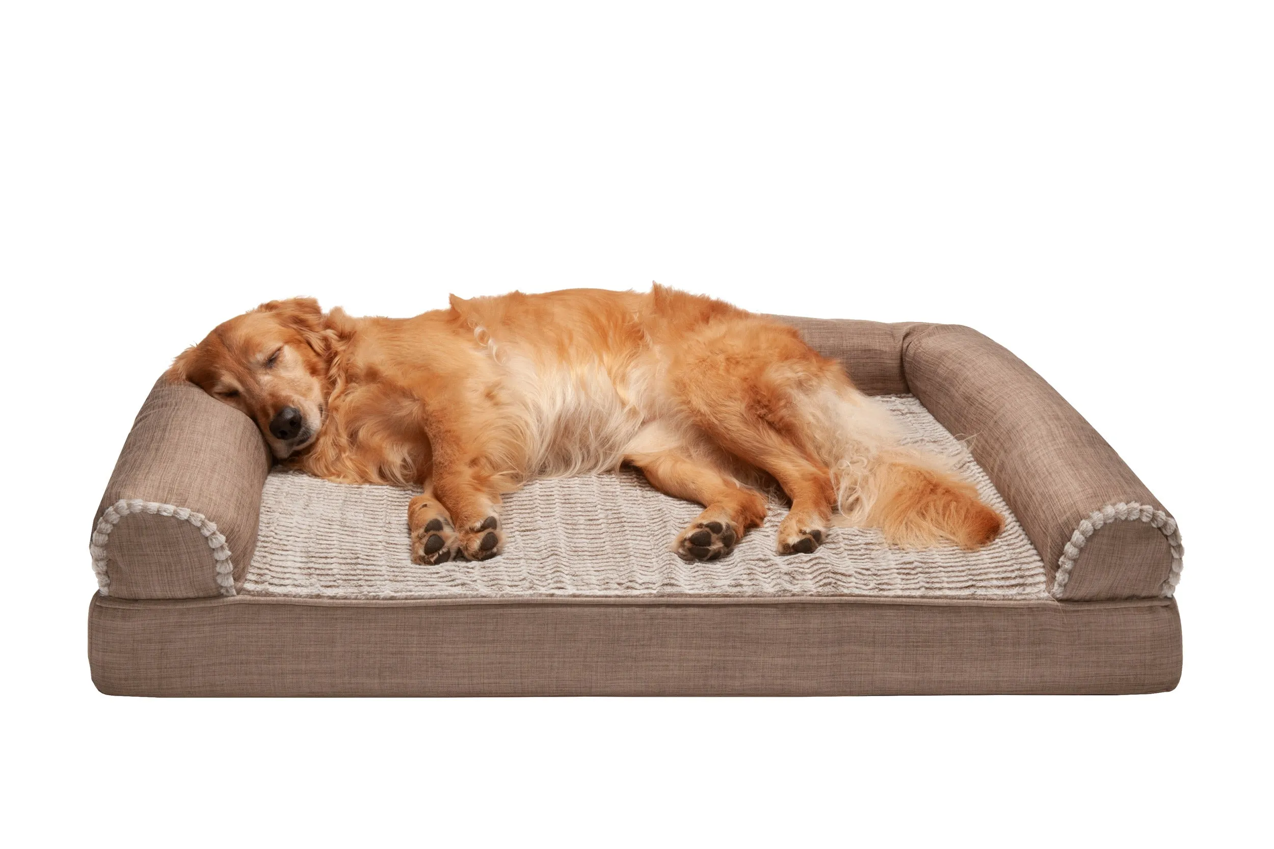 Sofa Dog Bed - Luxe Fur & Performance Linen