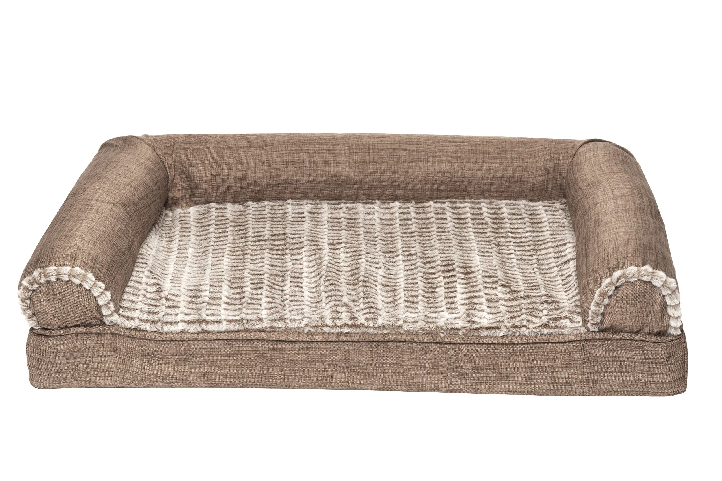 Sofa Dog Bed - Luxe Fur & Performance Linen