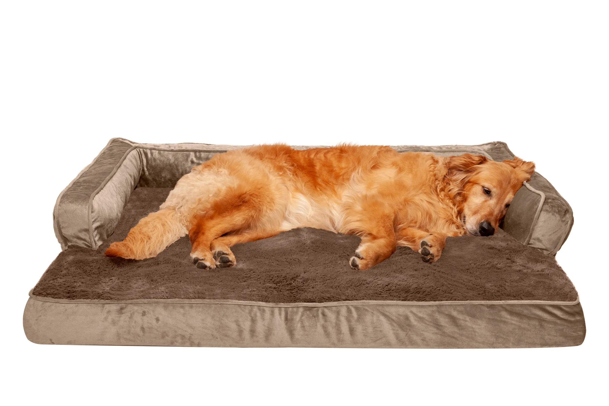 Sofa Dog Bed - Plush & Velvet Comfy Couch