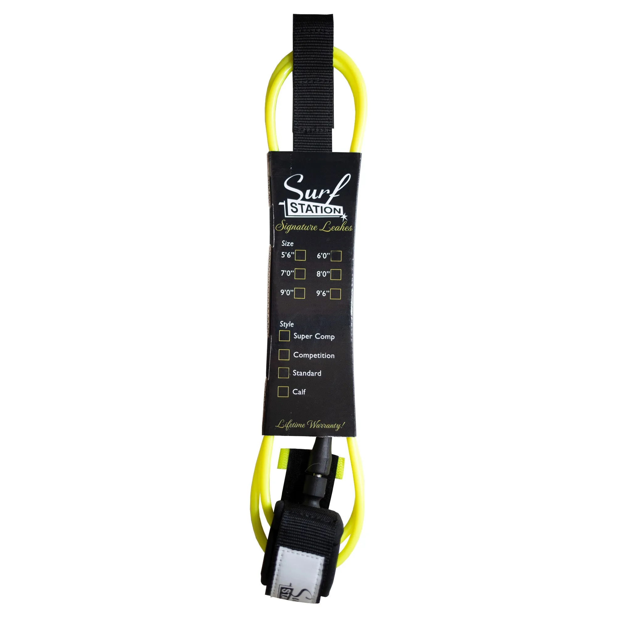 Surf Station Signature Series 9' Surfboard Leash - Yellow