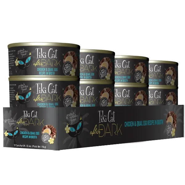 Tiki Cat After Dark Chicken & Quail Egg Recipe Canned Cat Food