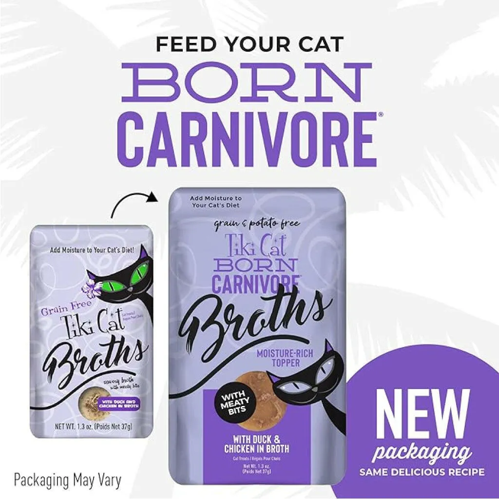 Tiki Cat duck & Chicken Broth Pouch (1.3 oz x 12 pouches)