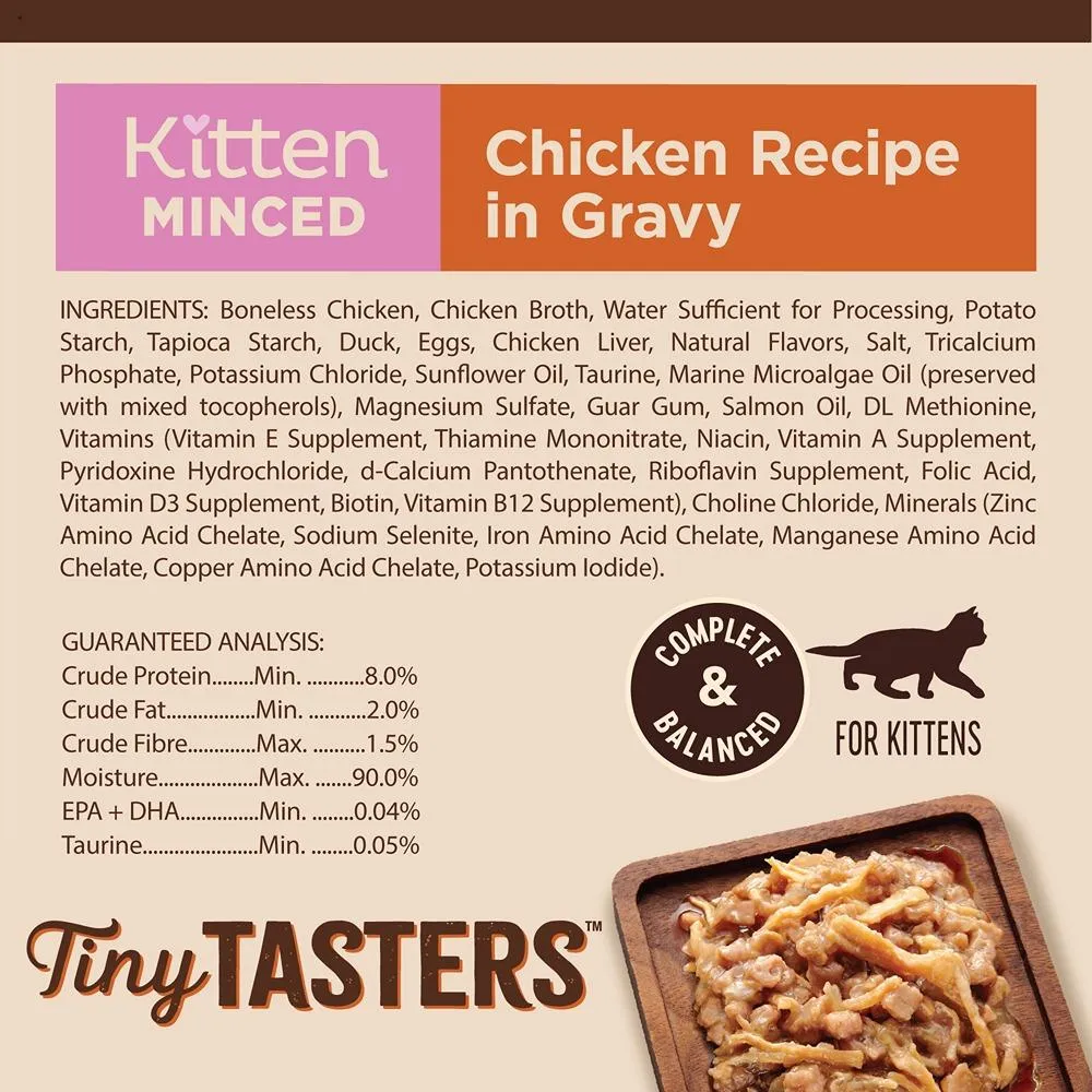 Wellness Core Tiny Tasters Kitten Minced Chicken In Gravy Wet Cat Food 50g