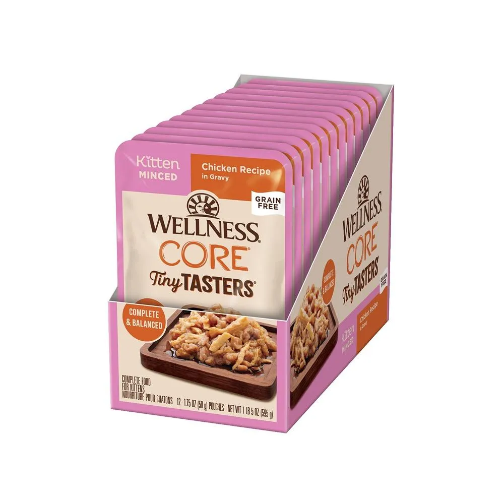 Wellness Core Tiny Tasters Kitten Minced Chicken In Gravy Wet Cat Food 50g