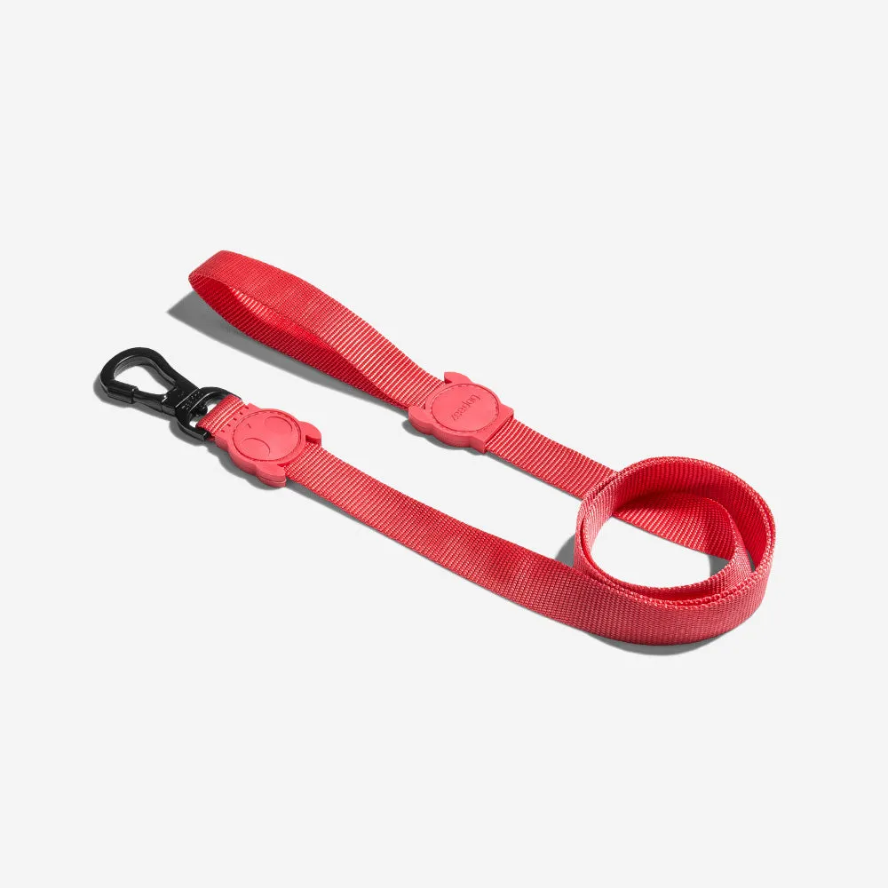 Zee.Dog Solids Leash Neon Coral S